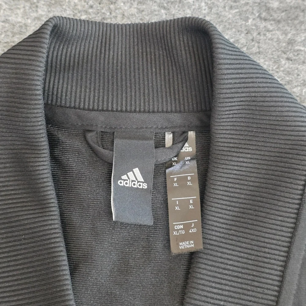 Adidas Track Jacket‎ Mens XL Black White ID Tricot Stadium  3 Stripe Athletic